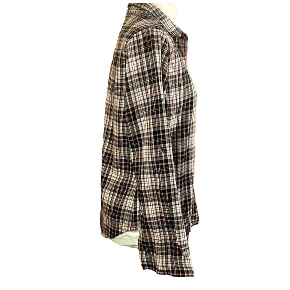 Victorias Secret Flannel Shirt Women S/P Plaid Button Up Lounge Cozy Soft Floral - Picture 3 of 10